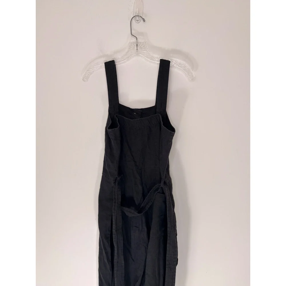 Everlane Linen Jumpsuit Picnic Button Front Belted‎ Lightweight Casual Size 2